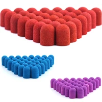 Tapas de lijado de uñas, 10x15mm, Base de plástico eléctrica de 13x19mm con agarre de goma, taladro para pulir cutículas, pie, 51 Uds.