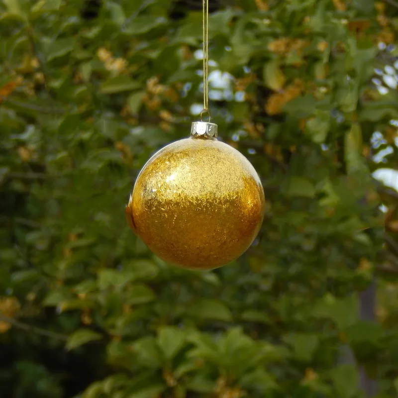 

30pcs/pack Diameter=6cm Mini Size Gold Series Hand Painting Glass Globe Christmas Tree Hanging Decorative Pendant Friend Gift