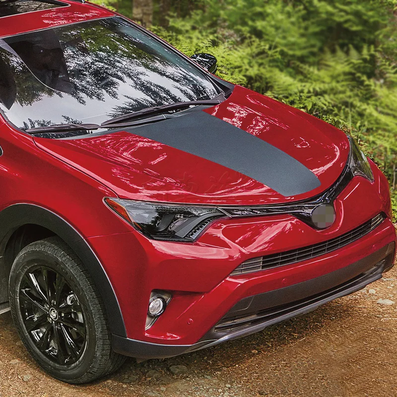 

Racing Matt Black Front Engine Hood Sticker Head Decal Graphic Vinyl Modified For RAV4 2013 2014 2015 2016 2017 2018 2019 2020