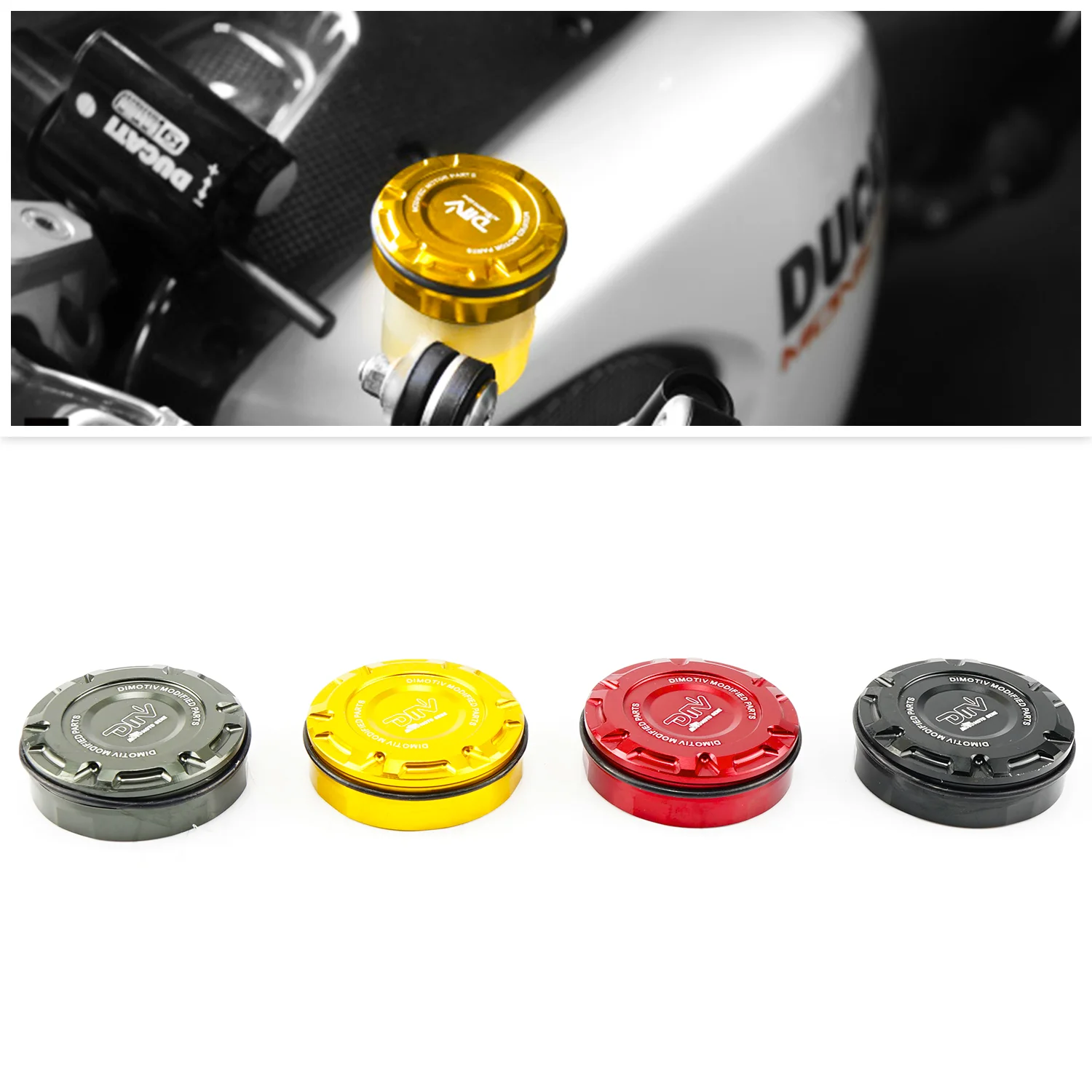 Motorcycle Rear Brake Fluid Reservoir Cap 32mm for Ducati Monster 696/795/796/797/821 1100EVO 1200/1200S SuperSport 939