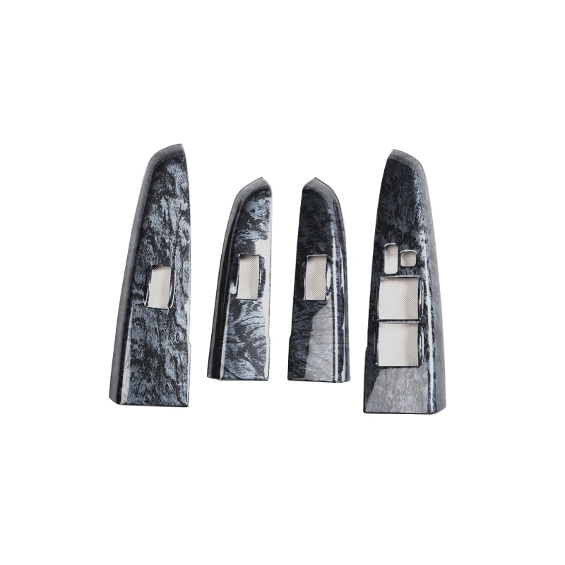 왼쪽/오른손 드라이브 4PCS 자동차 창 리프트 스위치 버튼 커버 트림 자동차 스타일링 액세서리 Toyota Hilux Vigo 2012 -2014