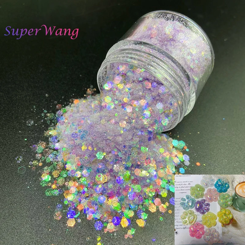 

12Color 500g Nail Art Ice Crystal Dream Glitter Powder Mermaid Color Sequins For Epoxy Resin Resina Epoxi Balloon Filler