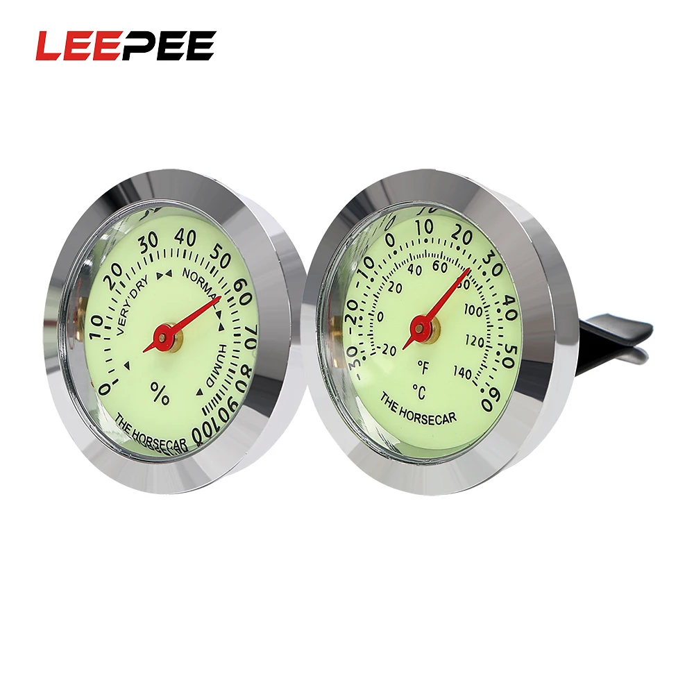 Украшение LEEPEE, клипса для вентиляционного отверстия, светящийся термометр, гигрометр, автотовары, украшения для автомобиля, аксессуары для салона автомобиля