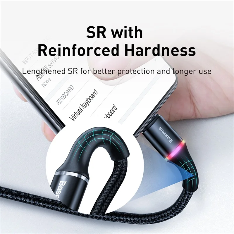 Baseus 40W USB Type C Cable For Huawei Mate 20 10 P30 P20 Pro Lite USBC 5A Fast Charge USB-C 3.0 Charger Cord Mobile Phone Cable