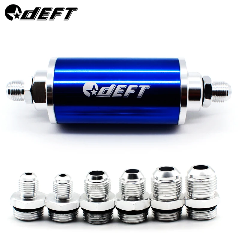 

Fuel Oil Filter Adapter Micron Car Universal Car Racing In-Line Fuel Oil Filter With AN10 AN8 AN6 Fittings Adapter 100 Micron