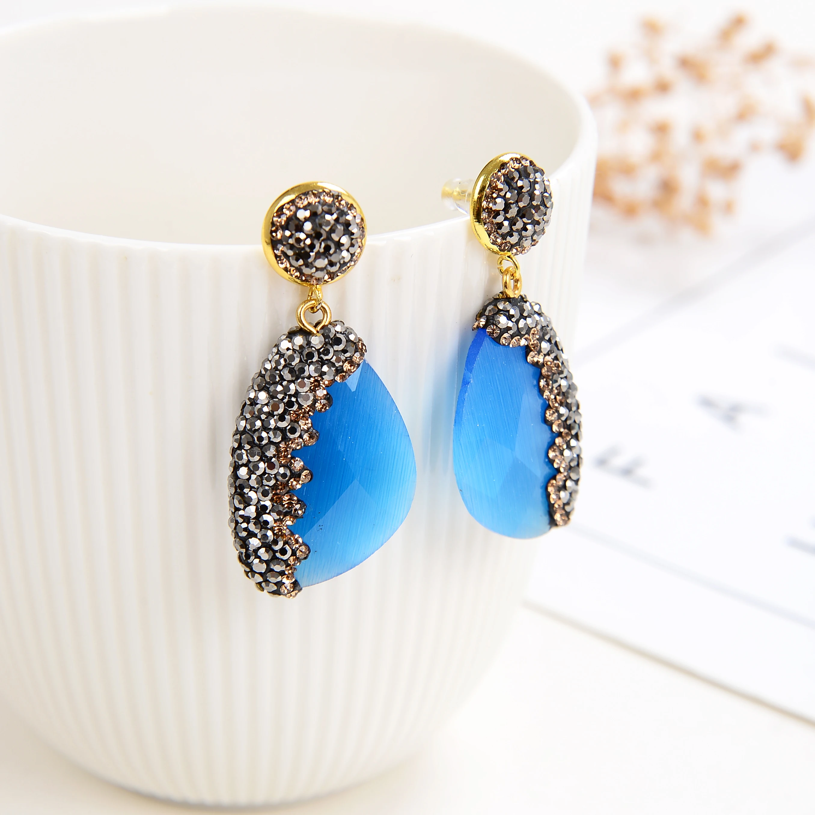 11 Style Luxury Geometric Drop Earrings For Women Girls 2020 Charm Rhinestone Dangle Earring Ladies Wedding Jewelry Gifts image 3