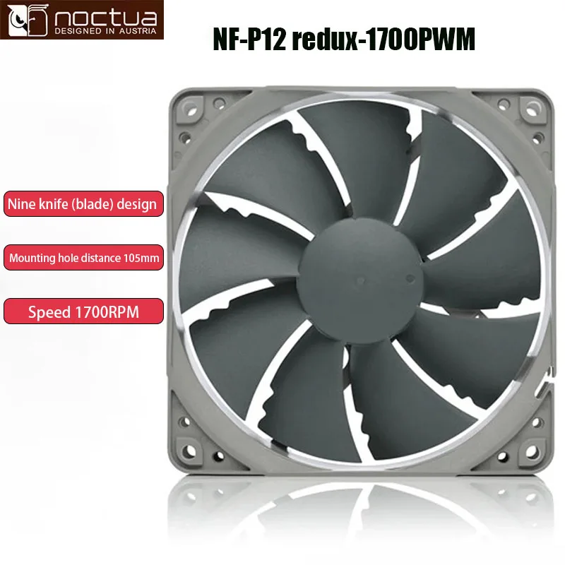 

Noctua NF-P12 redux-1700 4PIN PWM 120mm PC Computer Cases Towers CPU processor 12mm fan COOLERS fans Cooling fan Cooler fan