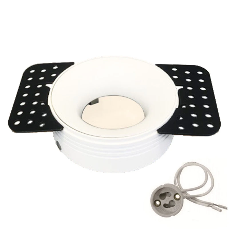 Ronde Verzonken Plafond Mount Downlight Frame Beugel Led MR16/GU10 Lamp Socket Houder Base Randloze Spot Armatuur Armatuur - afbeelding 1