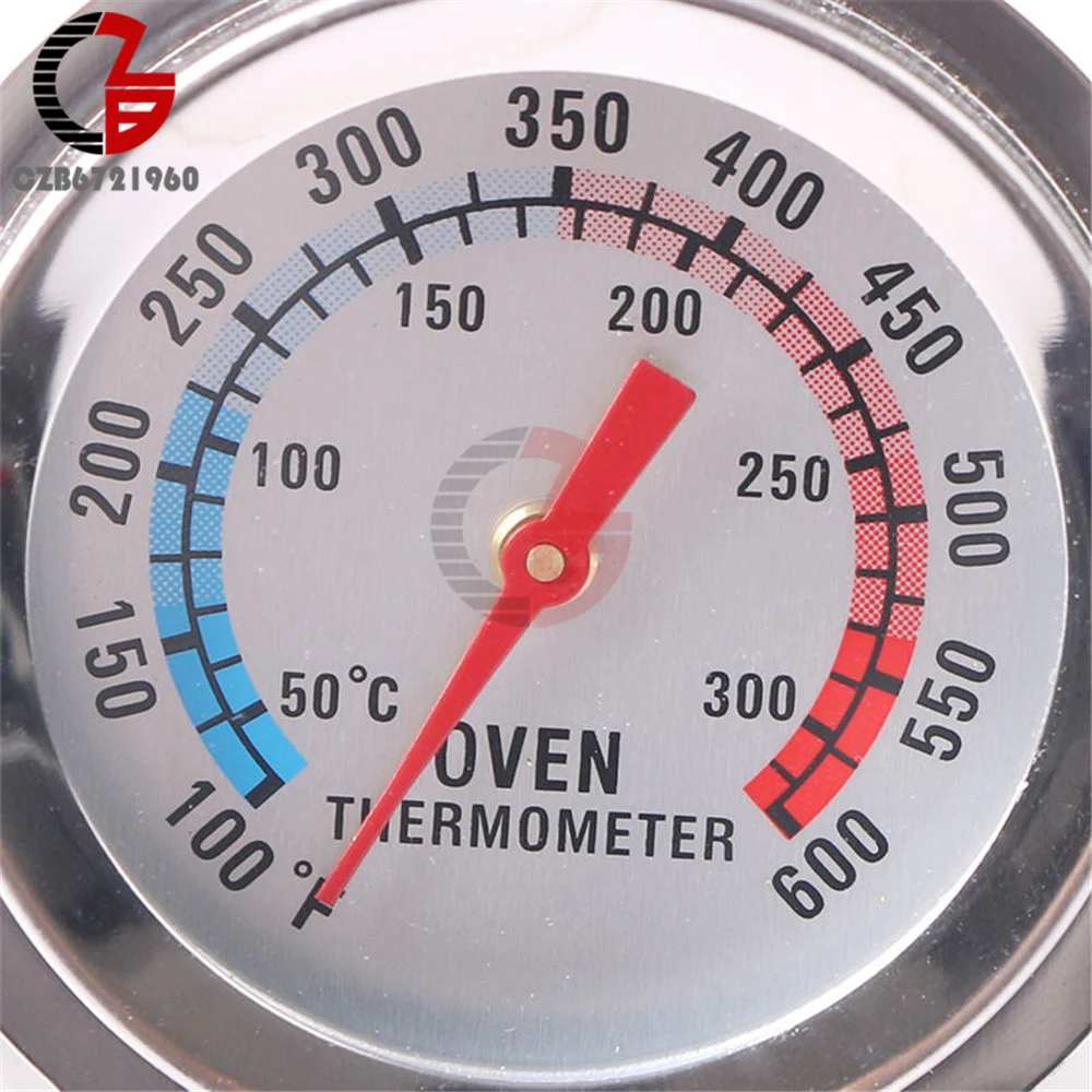 0-600C C/F Stainless Oven Thermometer Mini Dial Stand Up Temperature Meter Kitchen Tools BBQ Hot Food Hot Oil Needle Thermometer