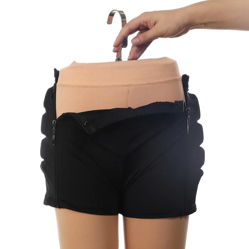 Custom Size Figure Skating Hip Protector Sports Safety Supporter Protective Mat Zipper Black