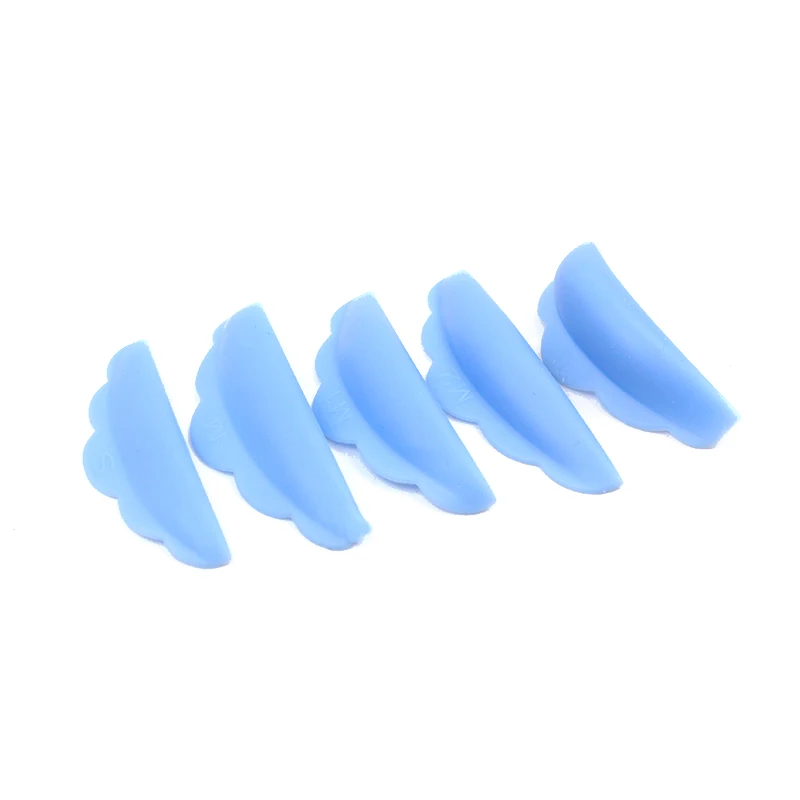 Blue/Clear 5 Pairs Silicone Eyelash Perm Pad Recycling Lashes Rods Shield Lifting 3D Eyelash Curler Eyelashes Extension Tools - Image 3