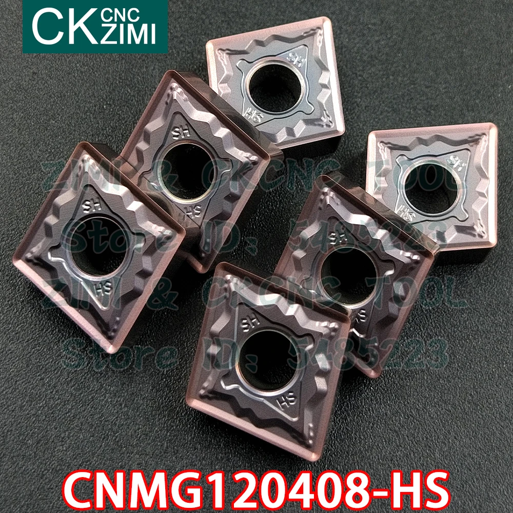 CNMG120408-HS CNMG 120408 HS insertos de carburo de torneado exterior inserta herramientas maquinaria CNC torno de Metal herramientas de acero inoxidable