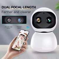 2MP 1080P Yoosee Dual Lens   8X Zoom Wireless PTZ IP Camera AI Face Motion Detection Home Security CCTV Monitor