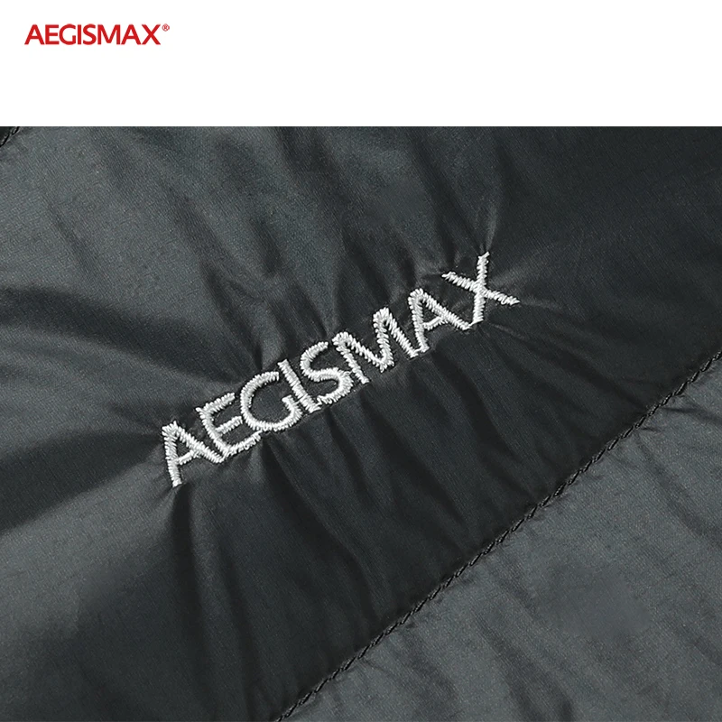 AEGISMAX 90% White Goose Down Jacket Men Ultralight Hooded Warm Coat Wind Protection Solid Color for Outdoor Hiking Camping Ski