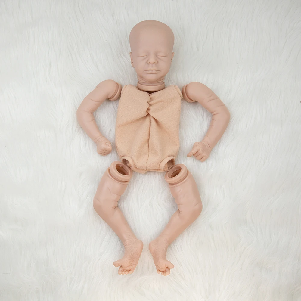 RDD bambola non verniciata "Aspen" viva per bambini regalo di natale simpatico vinile Reborn Baby Blank Kit Toy Doll Bebe 20 pollici realistico