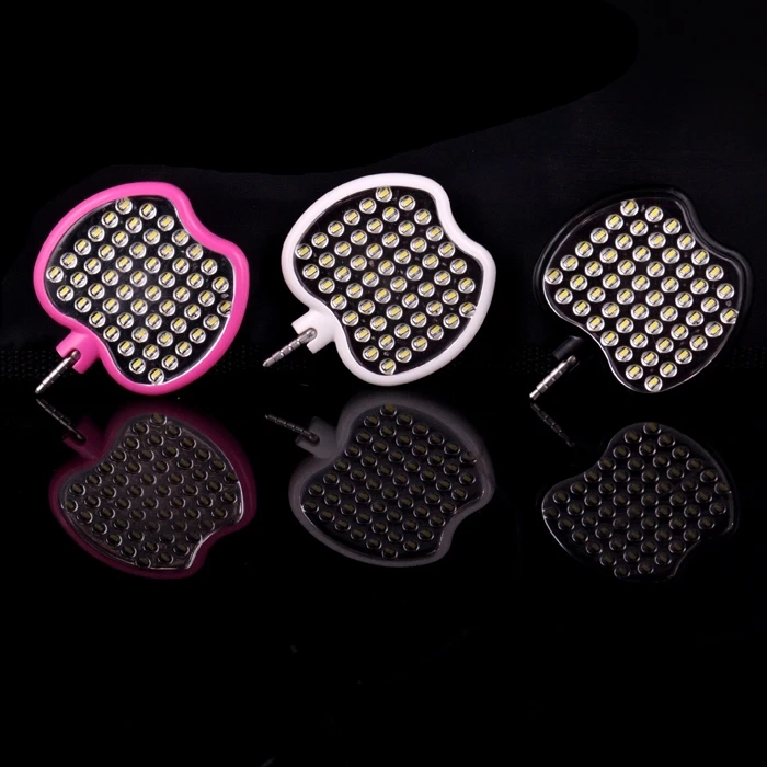 Portable 4 Mode Universal Light Mobile Phone Lens 54 LED Apple Shape Fill Flash High Brightness Light Lamp Only 3.5mm socket