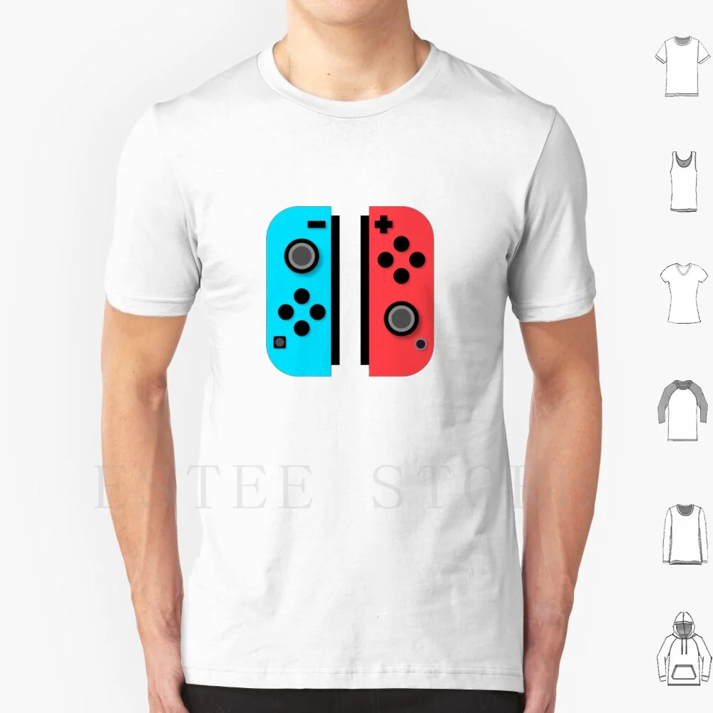 Switch Tee T Shirt DIY Big Size 100% Cotton Switch Vintage Gamer Games Gaming White Black Inspired