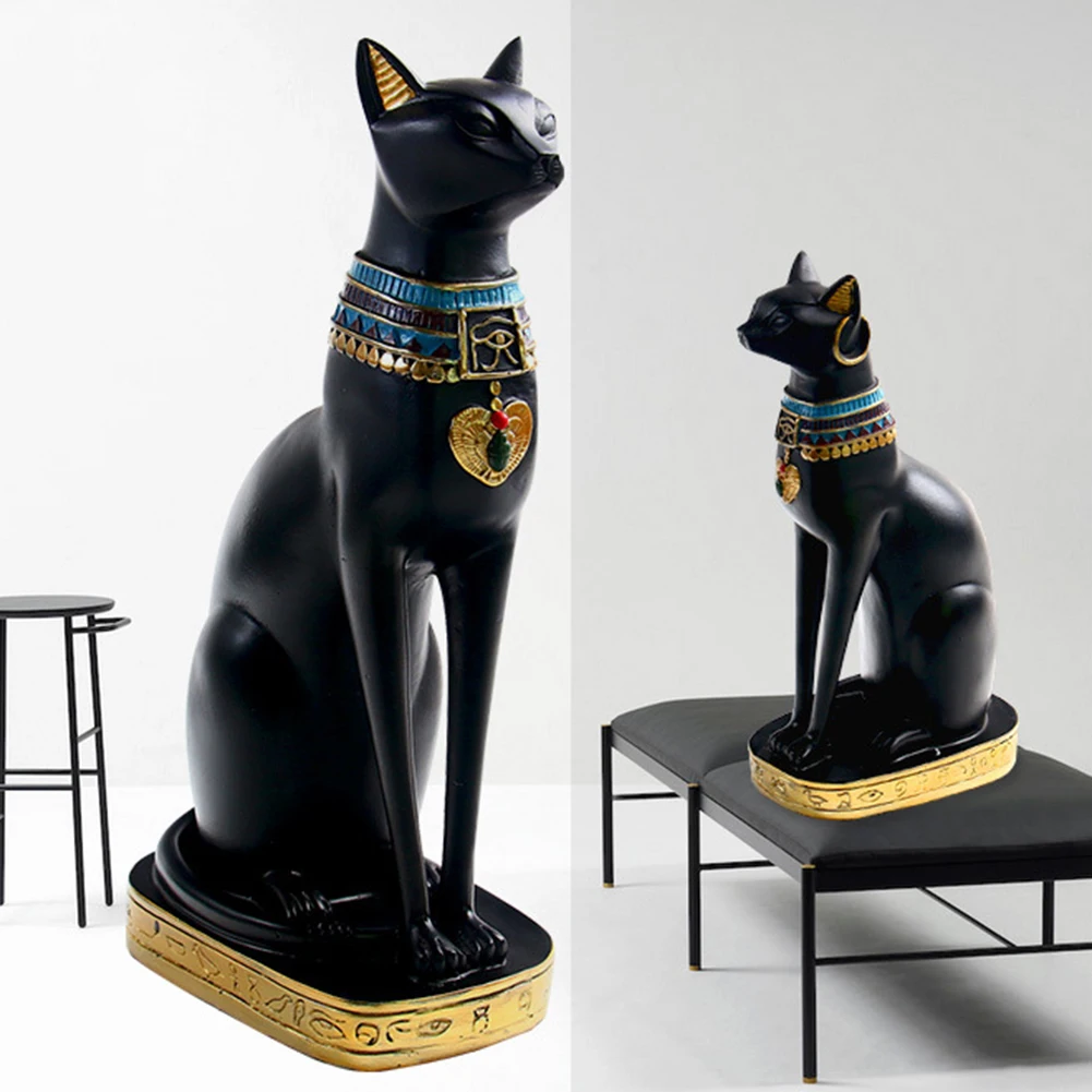 Egyptian Goddess Bastet Cats Collectible Figurine Statue Home Office Decor Resin Statue Vintage Goddess Figurine Home Decor Gift