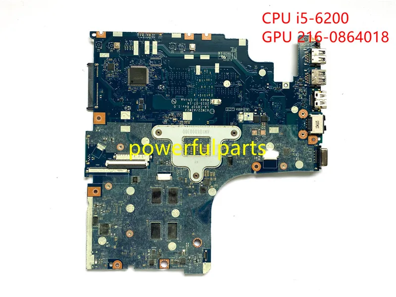 Imagem -02 - Placa-mãe para Lenovo Ideapad 50015isk Aiwz2 Aiwz3 La-c851p I56200 I7-6500u Vga Trabalhando Bem