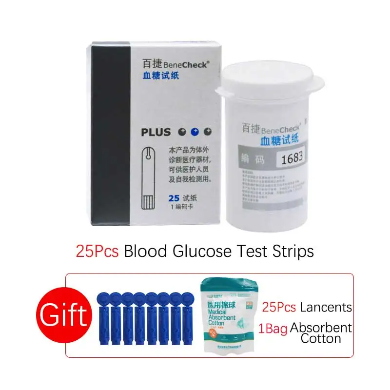 BeneCheck Blood Glucose&Uric Acid&Total Cholesterol Test Strips and Lancets Needles Only for BeneCheck 3in1 Blood Glucose Meter