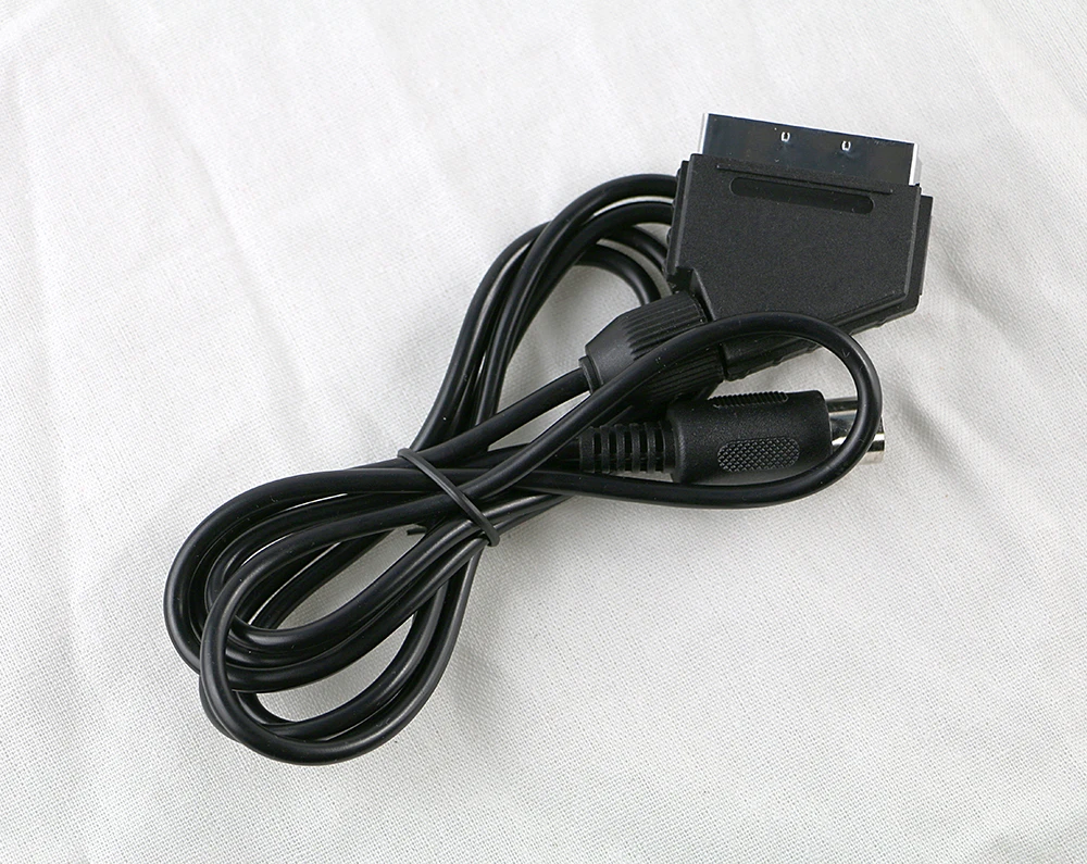 1 pz c-pin nero RGB Scart linea dati 1.8m cavo di alimentazione di ricarica PAL C Pin per Sega Genesis 1 Mega Drive MD 1 Master System 1