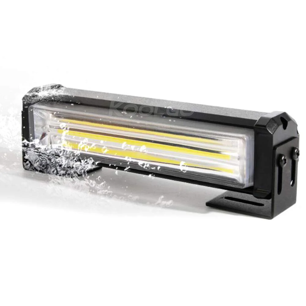 40W 80W LED COB Griglia anteriore per auto Barra luminosa stroboscopica Camion dei pompieri Mini Luci di emergenza lampeggianti 12V 24V Ambra Bianco