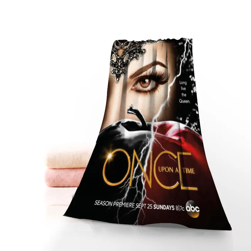 Custom Once Upon a Time Towel Printed Cotton Face/Bath Towels Microfiber Fabric For Kids Men Women Shower Towels