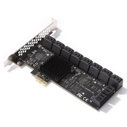 Mining 20/16/12/6 Ports SATA 6Gb to PCI Express Controller for PC Expansion Card PCIe to SATA III Converter PCIE Riser Adapter