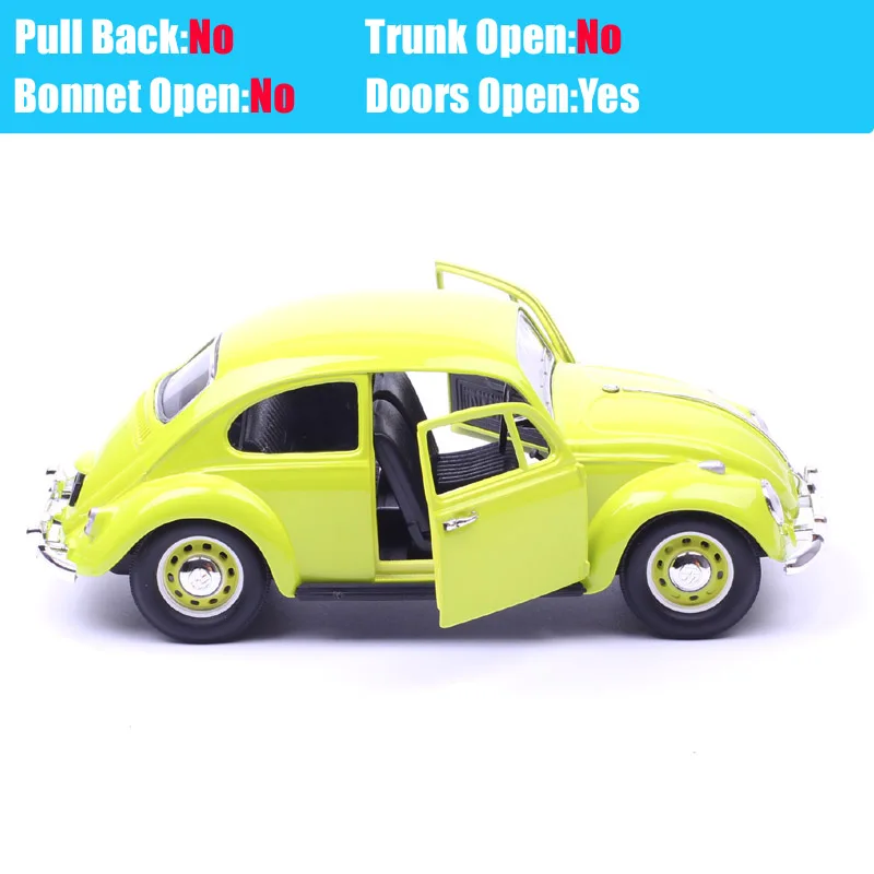 Road Signature classics old bug VW Beetle car 1967 metal auto minicar 1:24 Scale Diecast Vehicle model toys miniatures hobby