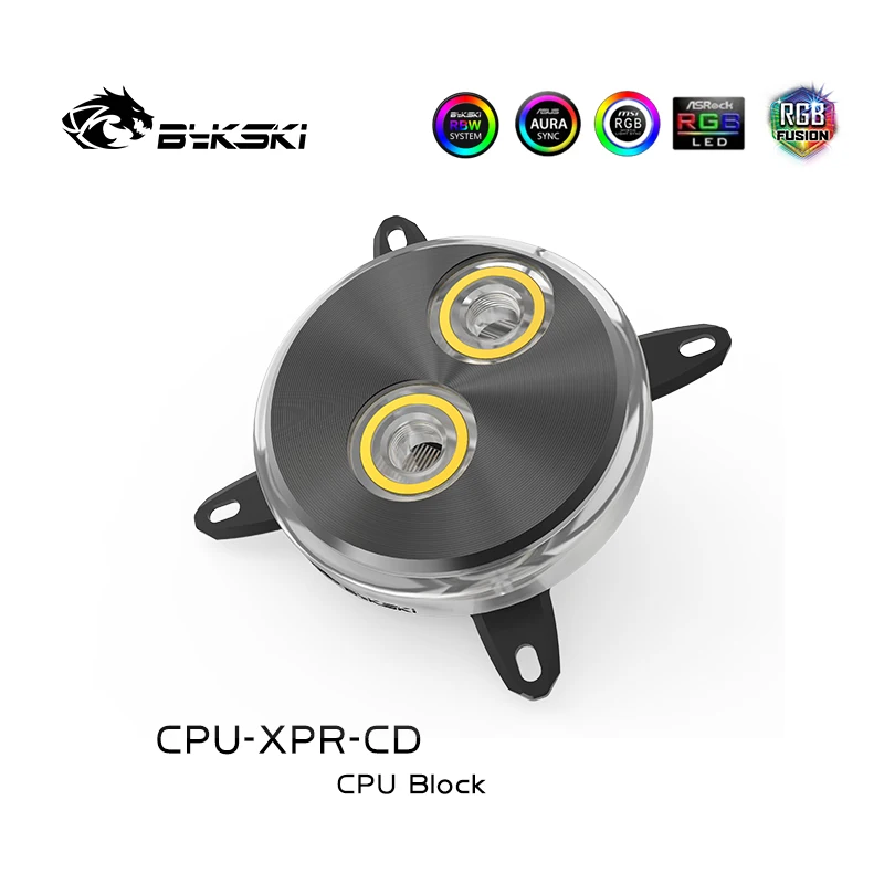 

Bykski Processor PC water cooling CPU cooler Water Block for Intel 115X 1366 2011 2066 Black/Silver RBW 5V RGB 12V CPU-XPR-CD