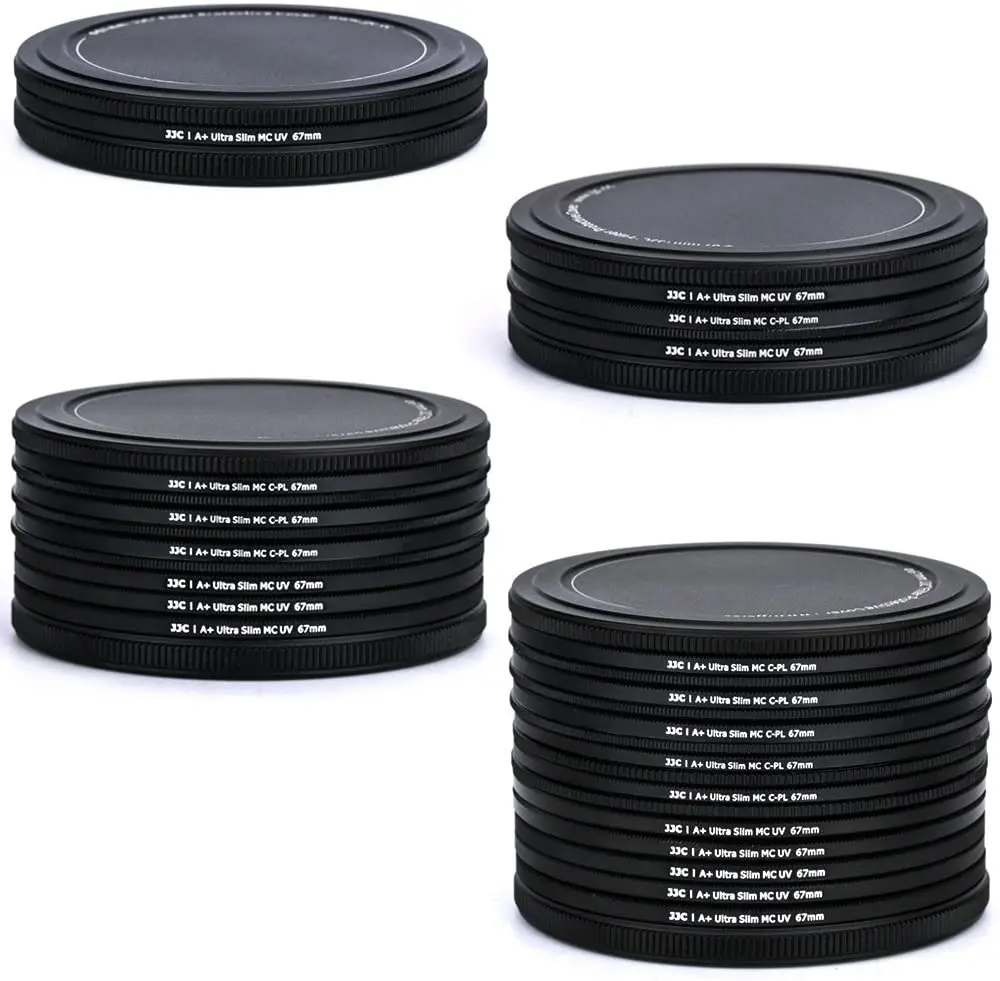 Metal UV CPL ND Lens Filter Case Storage Box 37mm 40.5mm 43mm 46mm 49mm 52mm 55mm 58mm 62mm 67mm 72mm 77mm 82mm Cap Protector