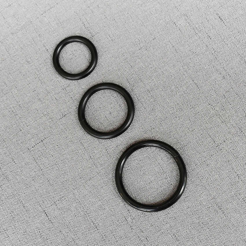 1 Pcs/Lot 15mm 20mm 25mm 32mm Black Metal Plated Non-Welded O Rings Adjustable Clip Buckles Hooks For Handbag Back