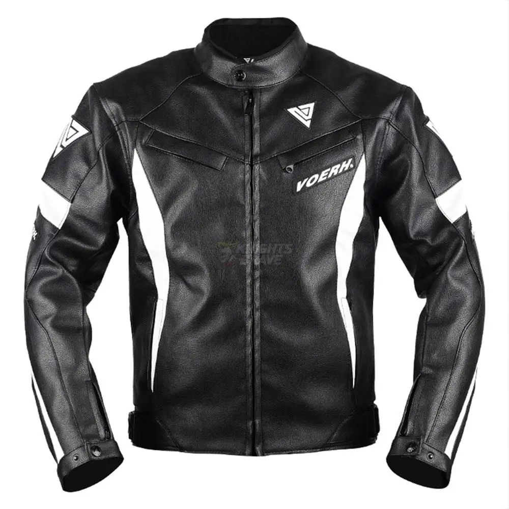 VOERH Winter Motorcycle Jacket Retro Leather Chaqueta Moto Men Waterproof Moto Suit Motorbike Riding Jacket Motocross Jacket 