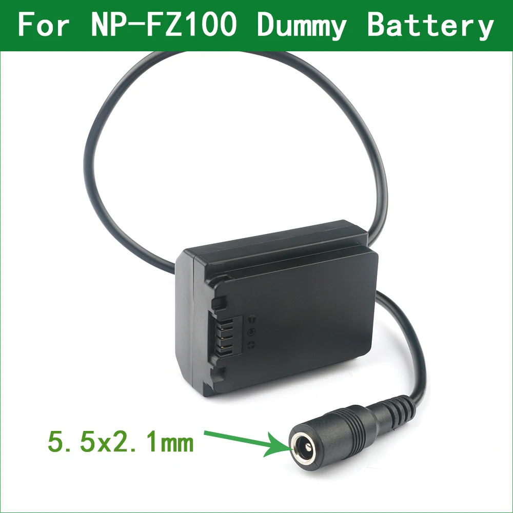 NP-FZ100 DC Coupler Dummy Battery Fit Power for Sony Alpha 9 A9 ILCE-9 A9R A9S A7III ILCE-7M3 7M3K 7RM3 A7R3 A7RIII A6600