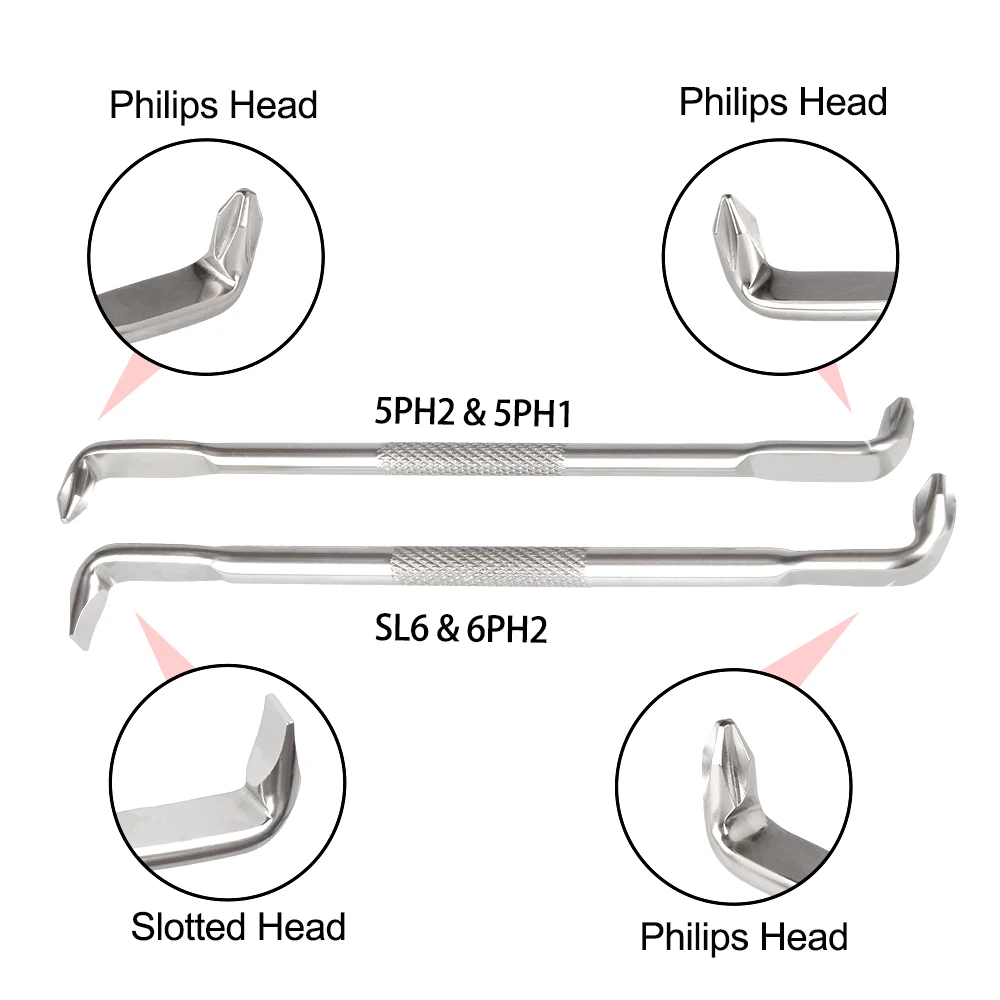 2 Stuks S2 Legering Magnetische Schroevendraaier Bit Ph2 Ph2 Sleufschroevendraaier Dubbele Kop Elektrische Schroevendraaier Reparatie Tool