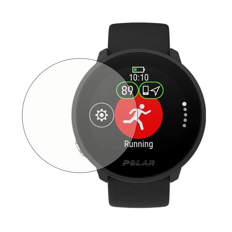 Película protectora transparente de vidrio templado para reloj inteligente POLAR Unite, cubierta protectora de pantalla completa con pantalla LCD