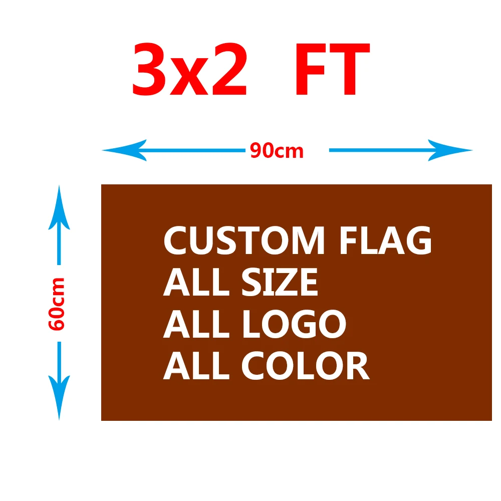 Custom gift flag 60X90cm (2x3FT) double side Polyester we design any logo any color home decoration Custom flag banner