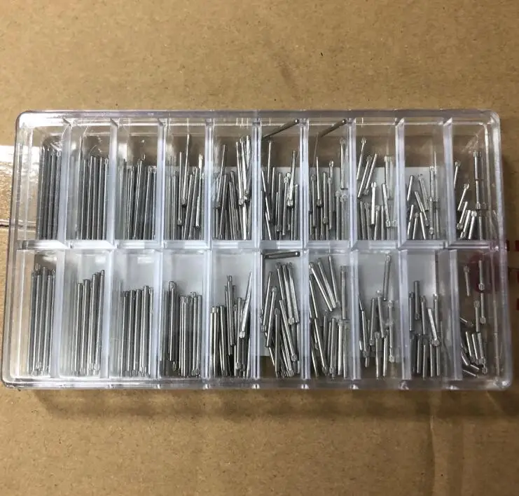 Assortment of 1.3mm 1.4mm Thick Single Knurled Watch Band Parts Bracelet Link Pin 8mm to 26mm Steel Bar W1506