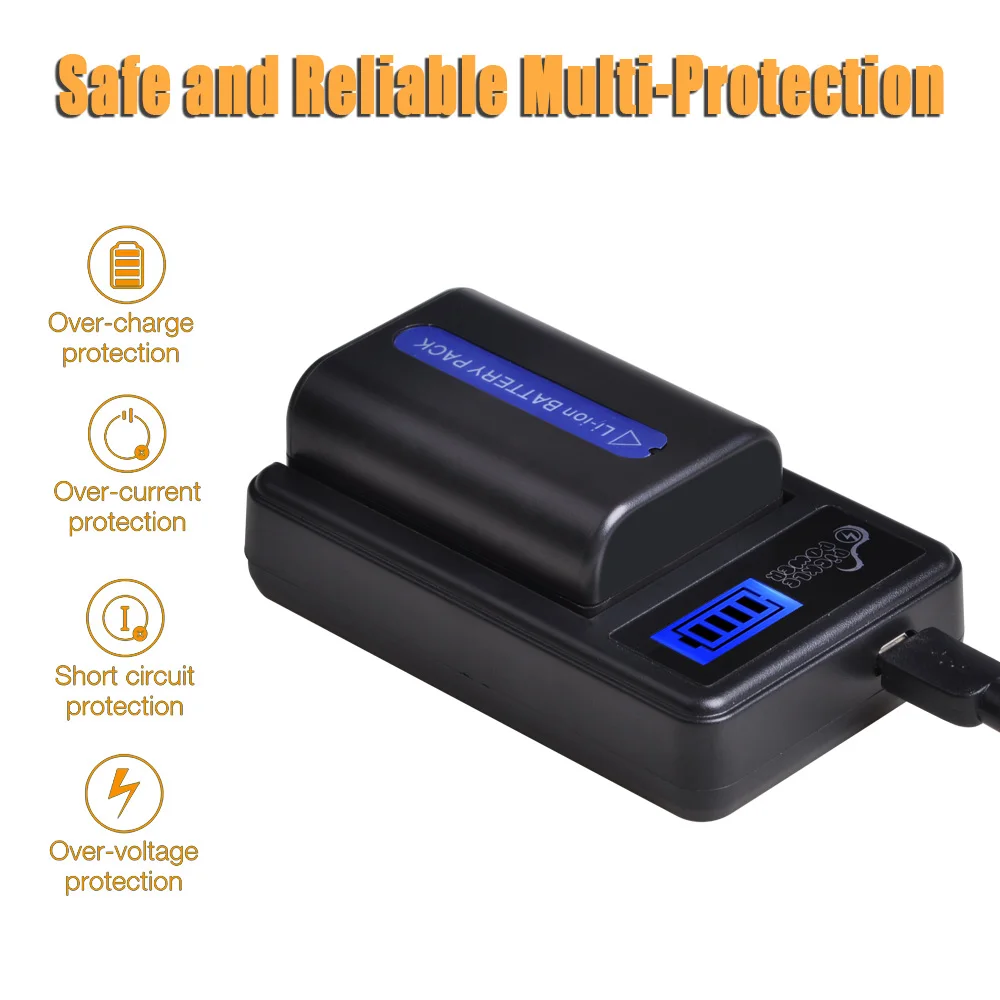 1900mAh NP-FM50 بطارية لسوني FM30 FM70 QM91D QM71 ، شاحن يو اس بي ل NPFM50