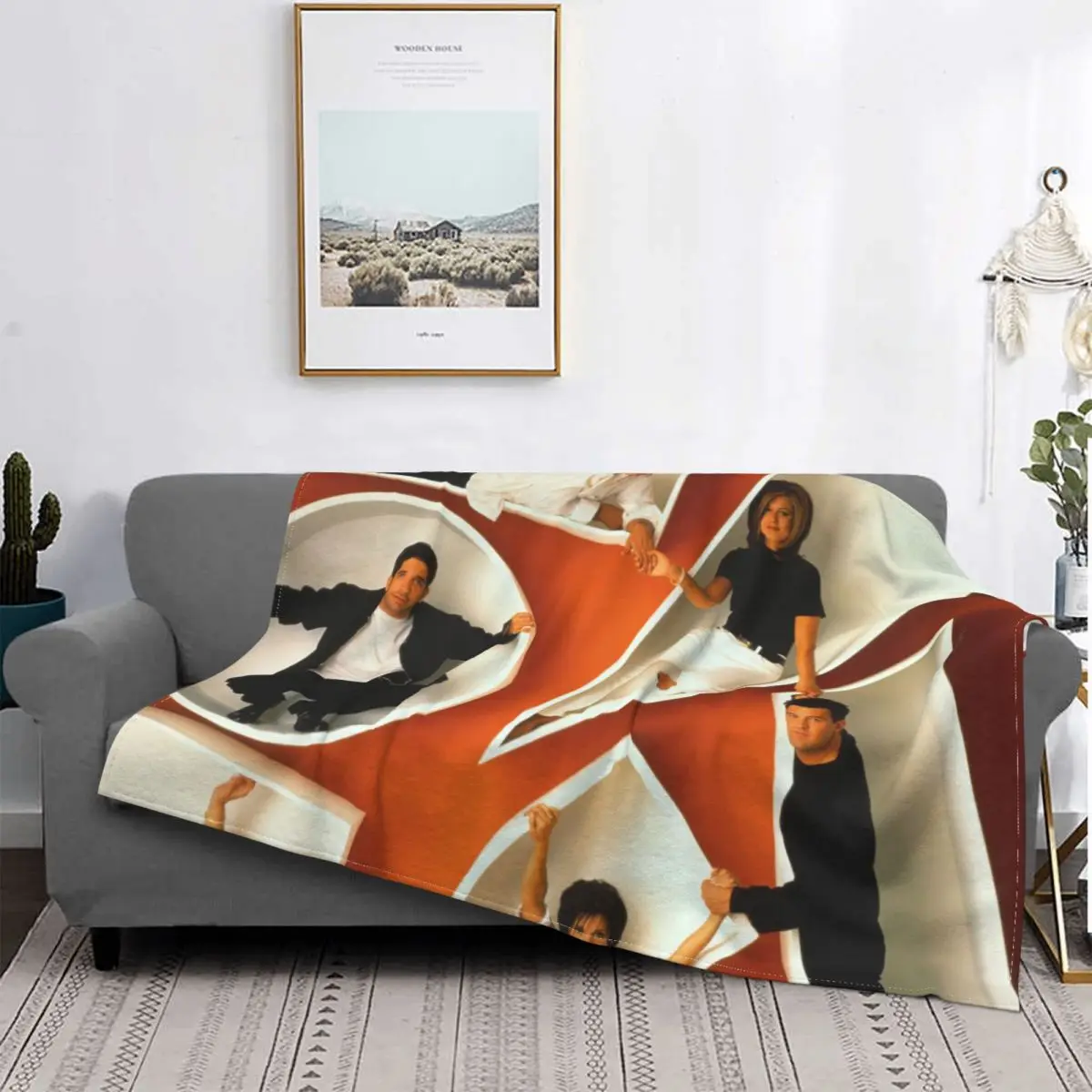 Friends Tv Show Blankets Fleece Decoration Ultra-Soft Throw Blankets for Bedding Bedroom Plush Thin Quilt