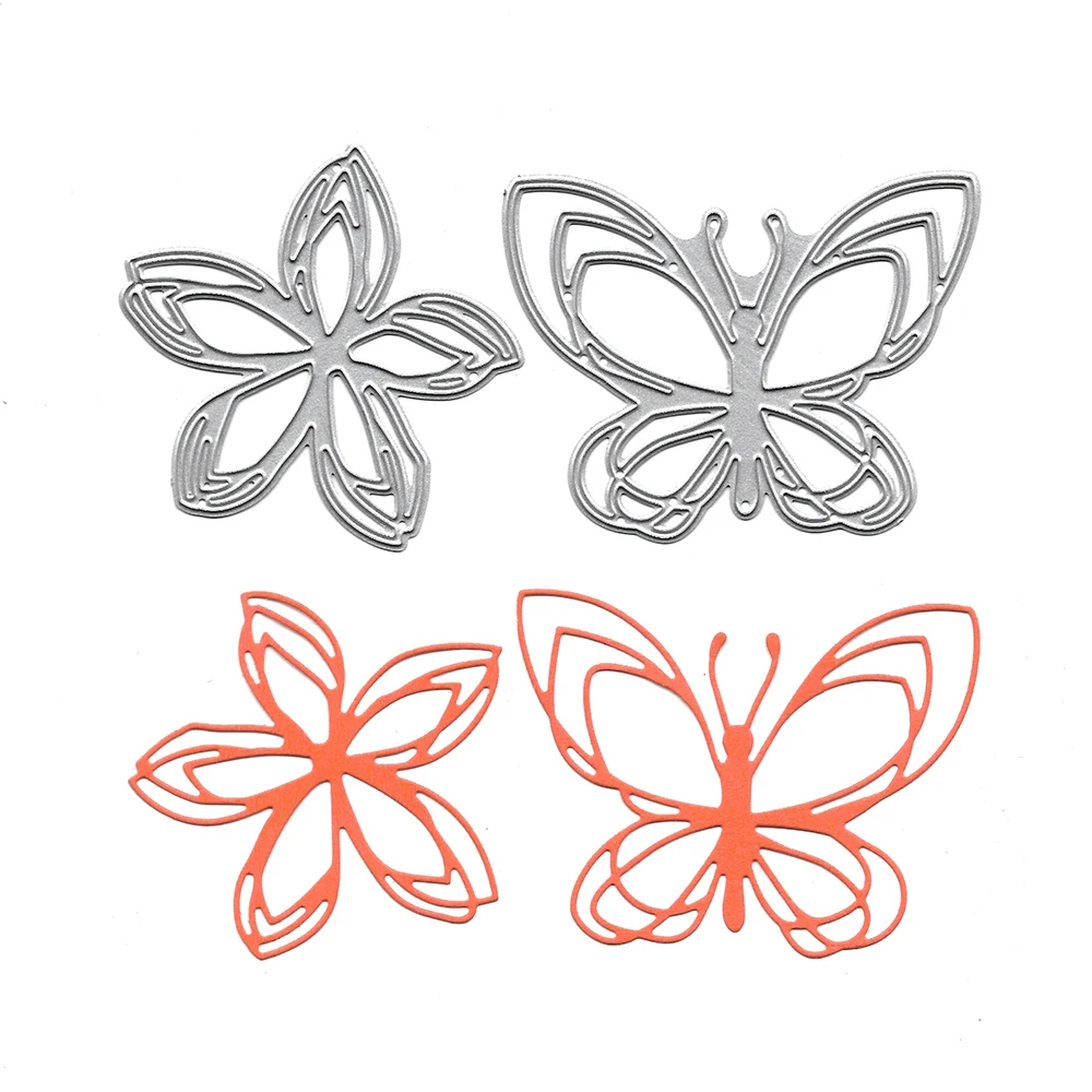 Butterfly and Flower Metal Cutting Dies, Scrapbooking Embossing Folders for Card Making, Craft Stencil, Slimline Dies