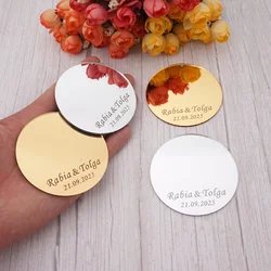 12pcs Personalized Wedding Favors Gifts Custom Dinner Party Cup Candle Holder Setting Cards Tags Birthday Babyshower Guest Gift