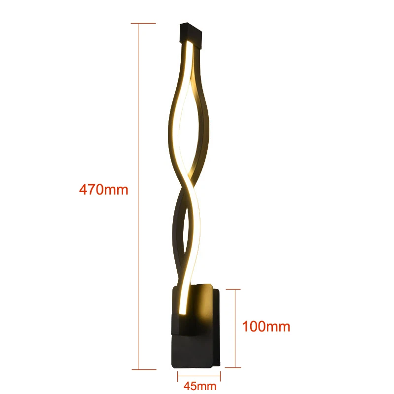 LED Wall Lamp Modern Bedroom Beside Reading Wall Light Indoor Living Room Corridor Hotel Room Lighting Wall Sconce Decoration