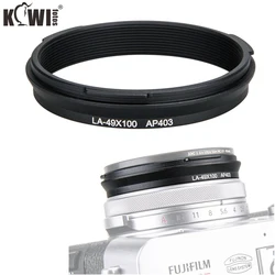 49mm Metal Lens Filter Adapter Ring for Fuji X100VI X100V X100F X100T X100S X100 Conversion Lens Replace Fujifilm AR-X100 Black
