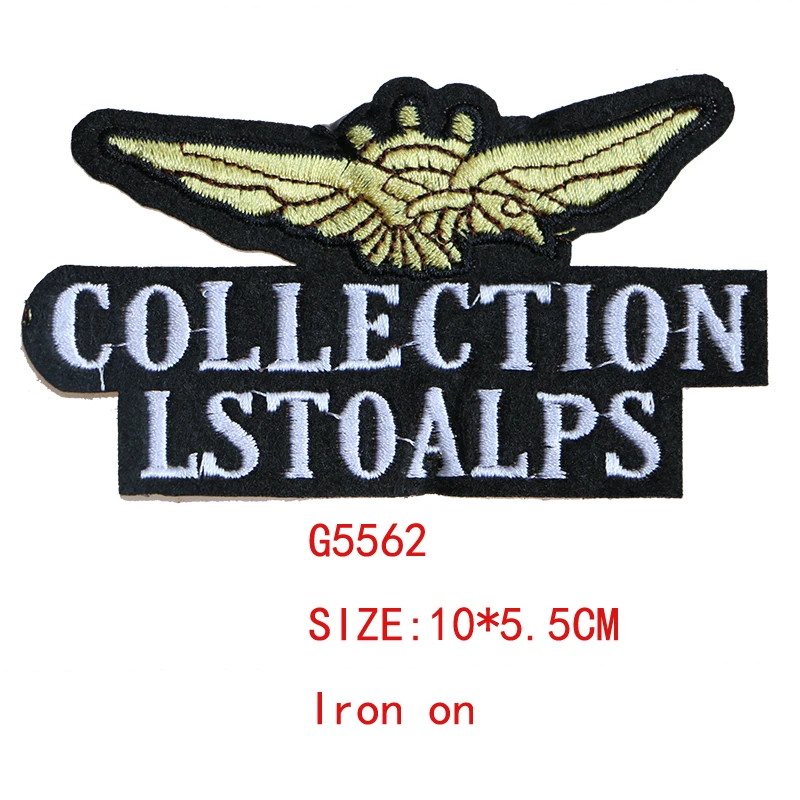 Green Silver Red Strip with Eagle Medal Icon Iron on Patches for Clothing DIY Stripes Clothes Custom Badges on the Bacckpack