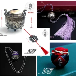 New Mo Dao Zu Shi Keychain Chen Qing Ling Wei Wuxian Ghost Flute Ring Necklace Headband Wine Jars Cosplay Prop Accessories