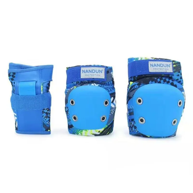 Protective pad for Elbow Wrist Knee Protector 6 pads Sports Protection Equipment Guard for Kid Children Skating Skateboard Cycle