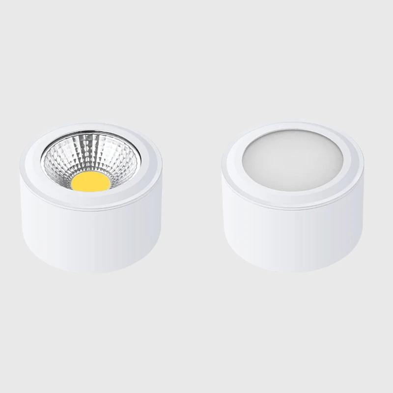 No opening dimmable surface mounted LED 5W/7W/9W/12W/15W COB spotlight high power ceiling lamp for kitchen and bathroom