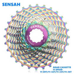 SENSAH Colorful Road 11 Speed SLR2 Cassette 11Speed 28T/32T/34T Gravel Bike Freewheel Ultralight 22S Flywheel Sprocket