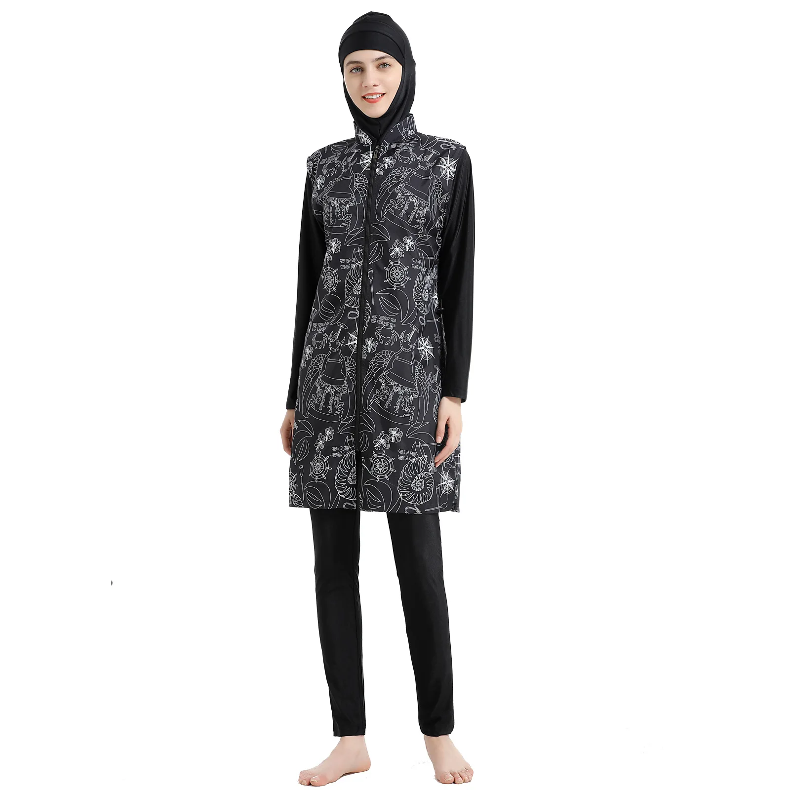 2024 New Burkini Muslim Swimwear Swimsuit Hijab Swimwear Islamic Swimsuit Bathing Suit Women